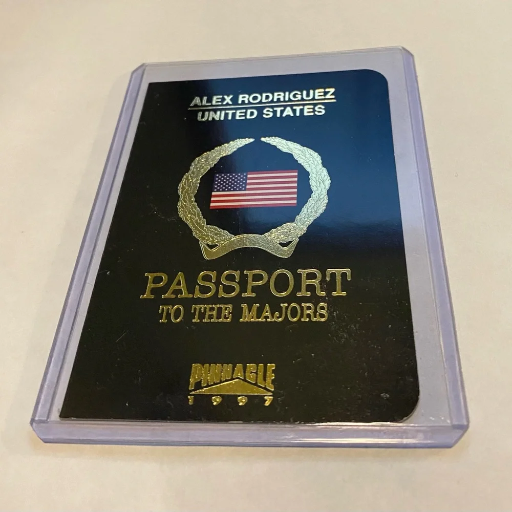 Alex Rodriguez 1997 Pinnacle Passport to the Majors insert Baseball Card Vintage